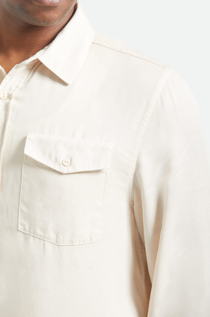 Men's Cool Comfort Wayne Long Sleeve Shirt in the color Whitecap - Additional Fit image