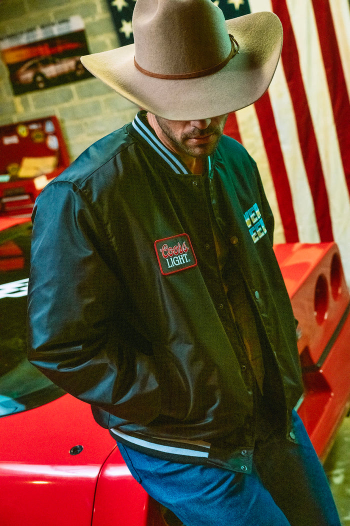 Men's Coors Light Silver Speed Shop Jacket in the color Black/Silver - Men's Lifestyle image