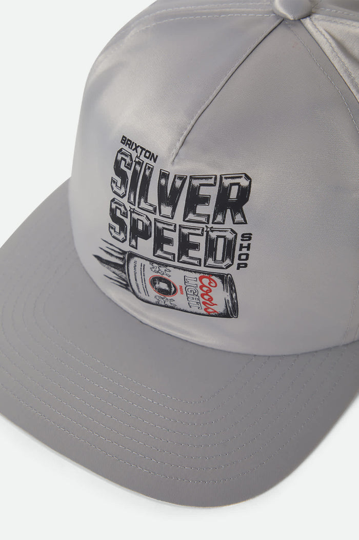 Unisex Coors Light Silver Speed Snapback in the color Silver - Additional Laydown image