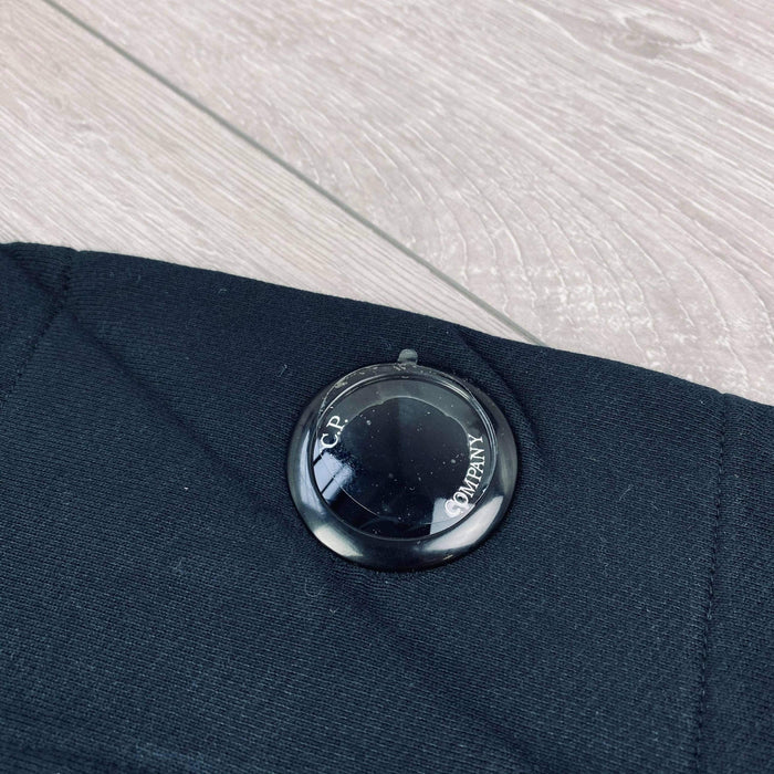 CP Company Raised Fleece Hoodie in Black. On sale at Open Attire.
