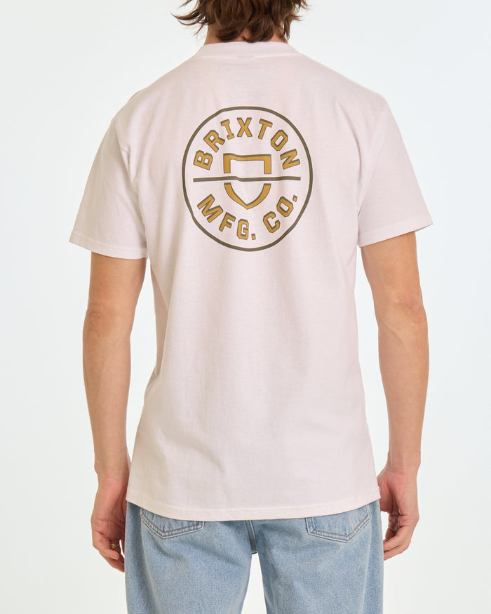 Crest II Standard T-Shirt - White/Sage/Copper