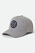 Unisex Crest NetPlus Snapback in the color Light Heather Grey/Light Heather Grey - Front Product View