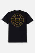 Crest Short Sleeve Standard T-Shirt - Black/Bronze