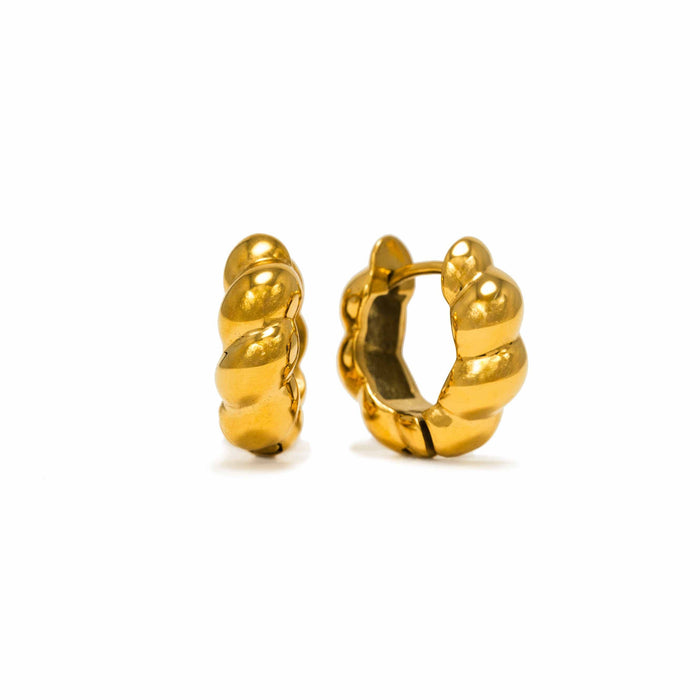 Croissant Puff Hoop Earrings