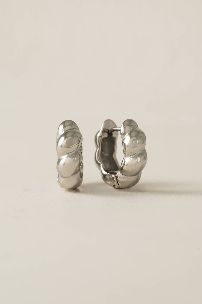 Croissant Puff Hoop Earrings
