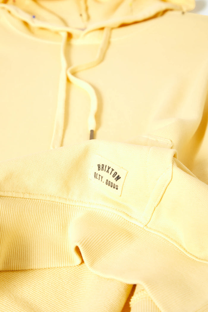 Women's Cross Loop French Terry Hoodie in the color Panna Cotta - Additional Style View