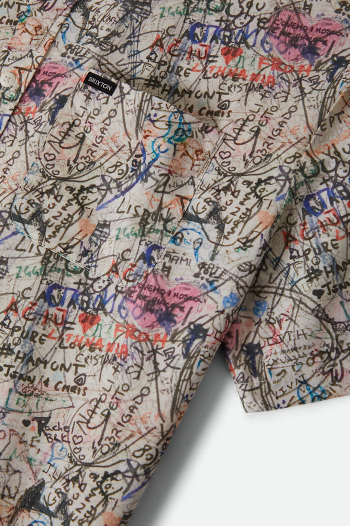 Men's Cru Print Short Sleeve Shirt in the color Graffiti - Additional Laydown image