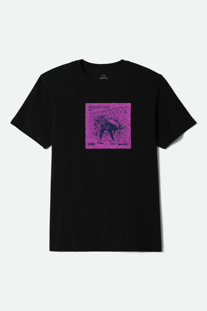 Men's Cuts Heavyweight Relaxed T-Shirt in the color Black Classic Wash - Front Product View
