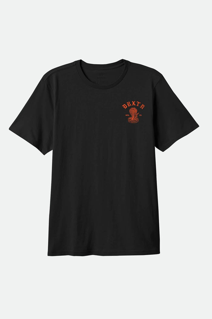 Men's Darver S/S Standard T-Shirt in the color Black - Front Product View