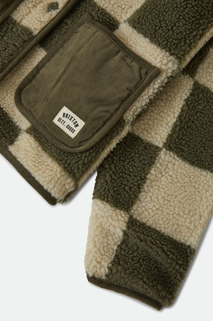 Women's Delilah Quilted Jacket in the color Surplus/Natural - Additional Laydown image
