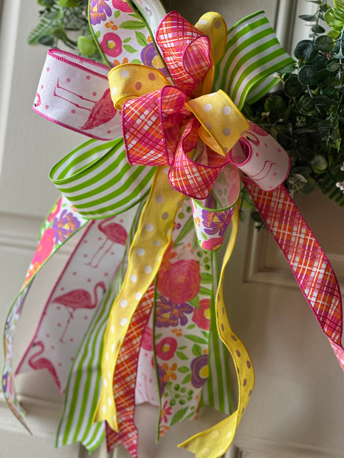 Designer Bow Spring/Summer Bright Floral, Stripe, Flamingo, Polka Dot, and Plaid