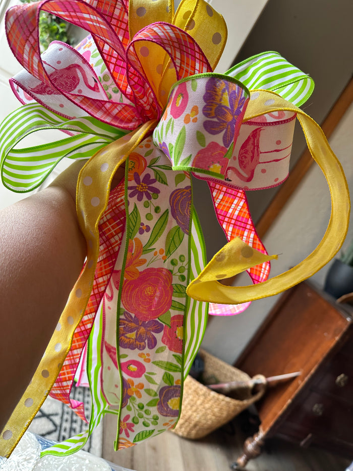 Designer Bow Spring/Summer Bright Floral, Stripe, Flamingo, Polka Dot, and Plaid