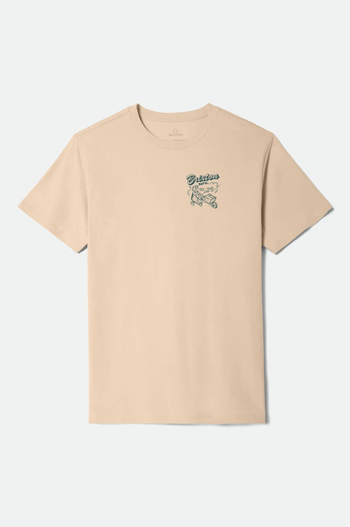Men's Dig It S/S Standard T-Shirt in the color Cream - Front Product View