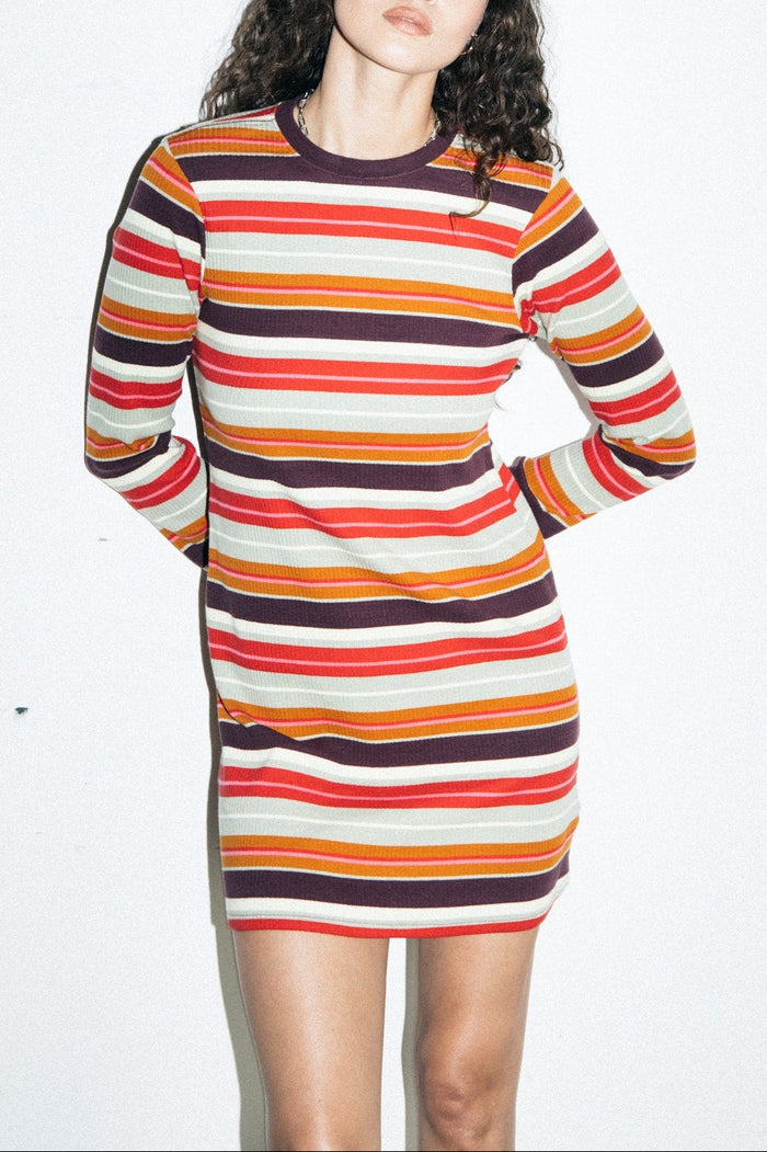 Dolly L/S Knit Dress - Multi Stripe