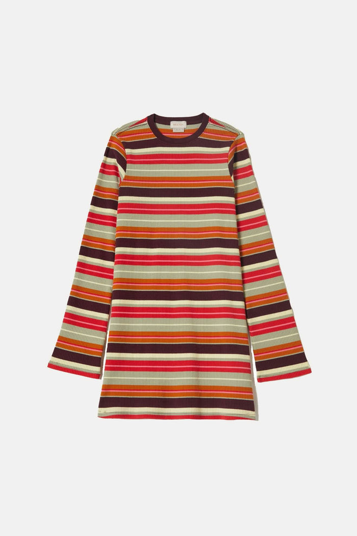 Women's Dolly L/S Knit Dress in the color Multi Stripe - Front Product View