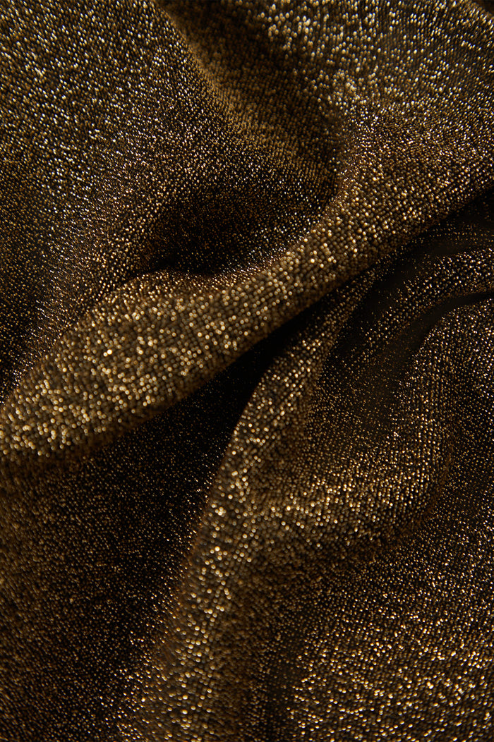 Women's Dolly Slim L/S Knit T-Shirt in the color Gold Metallic - Additional Laydown image