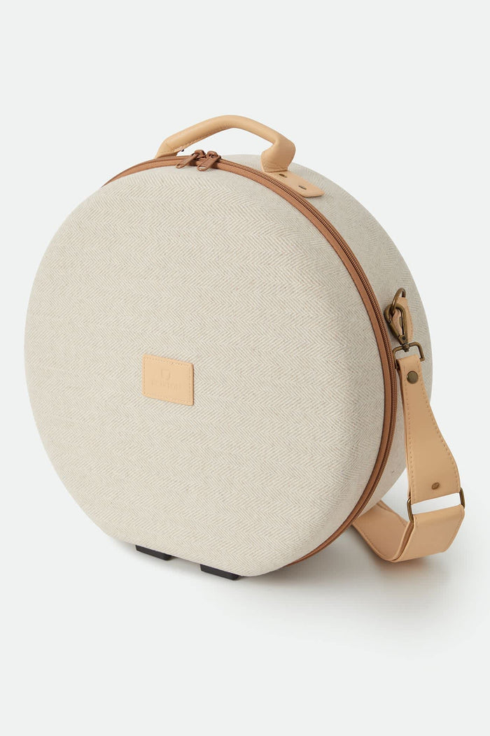 Unisex Done Proper Fedora Travel Case in the color Cream/Beige - Front Product View