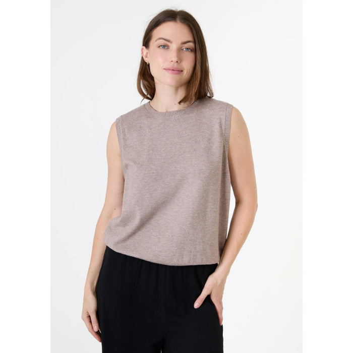 Dreams London Lurex Cashmere Like Vest Mink (AA0335)
