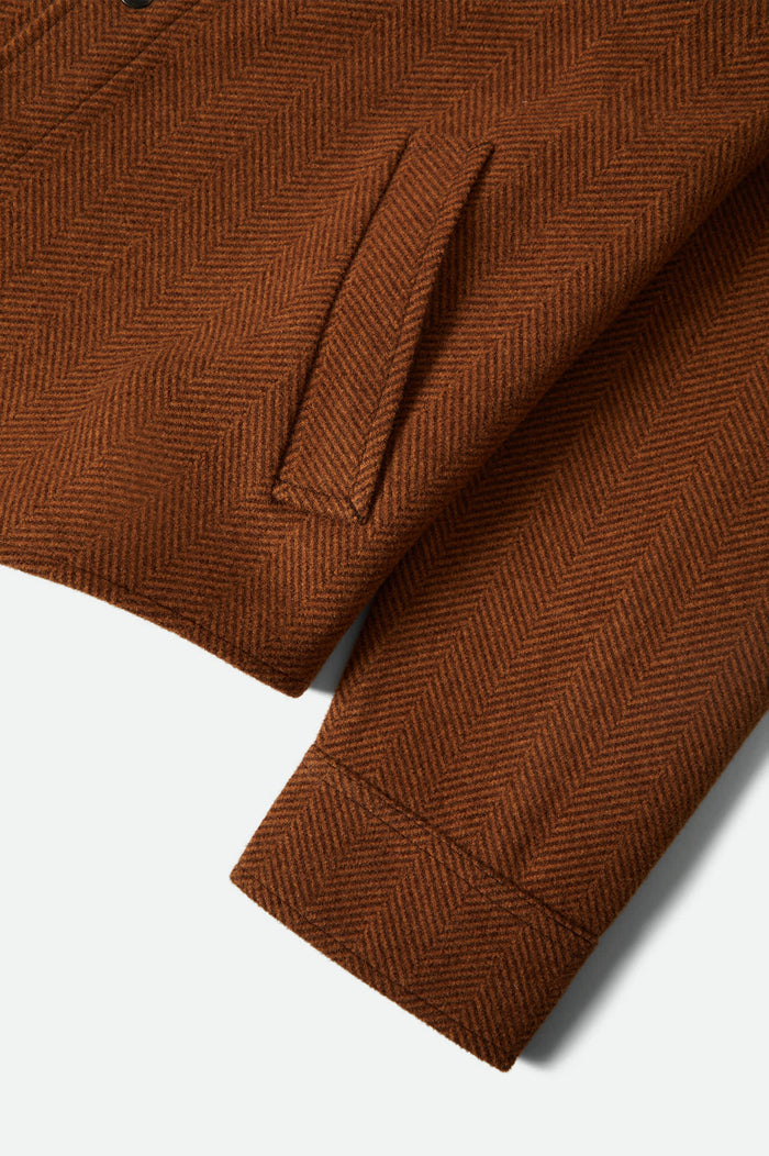 Men's Durham Brushed Menswear Jacket in the color Brushed Pinecone - Additional Laydown image