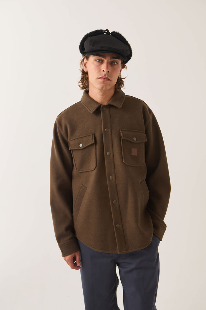 Men's Durham Felted Stretch Jacket in the color Walnut Brown - Additional Fit image