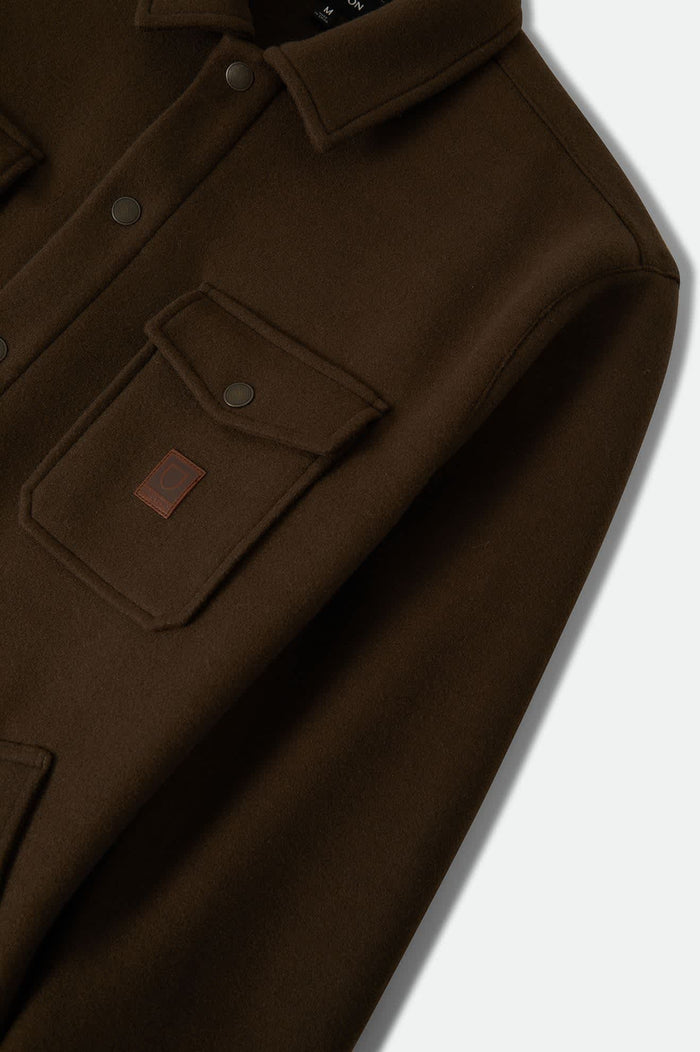 Men's Durham Felted Stretch Jacket in the color Walnut Brown - Additional Laydown image