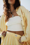 Women's East Side Boxy L/S Button Down in the color Panna Cotta - Men's Lifestyle image