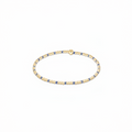 egirl Hope Sincerity Pattern 2mm Bead Bracelet - Bright Blue