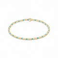 egirl Hope Sincerity Pattern 2mm Bead Bracelet - Turquoise
