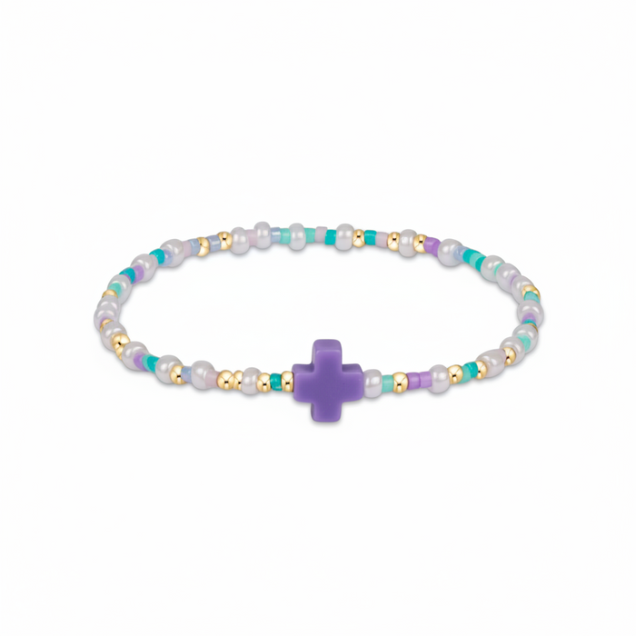 egirl Hope Unwritten Signature Cross Bracelet - How Do You Lilac Me Now?