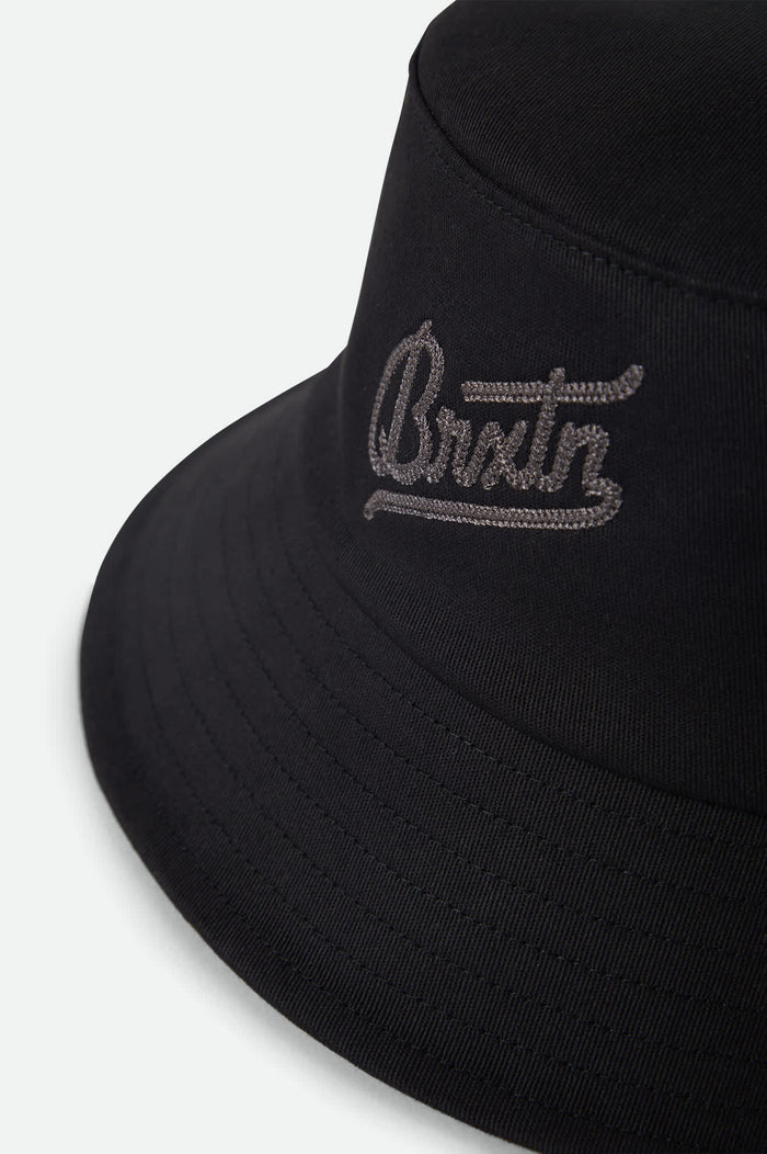 Unisex Eldon Packable Bucket Hat in the color Black - Additional Laydown image