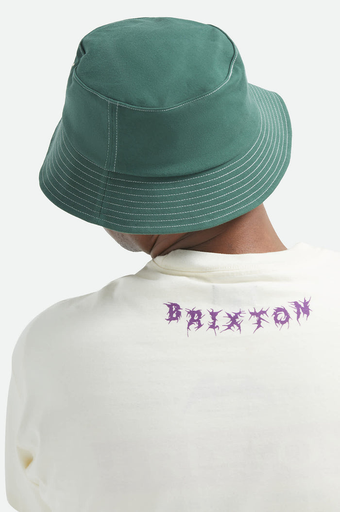 Unisex Eldon Packable Bucket Hat in the color Primal Green - Men's Back View