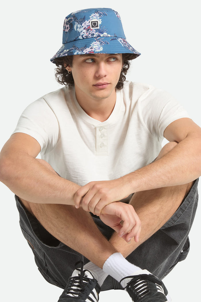 Unisex Eldon Water Packable Bucket Hat in the color Midnight Blue - Men's Front View