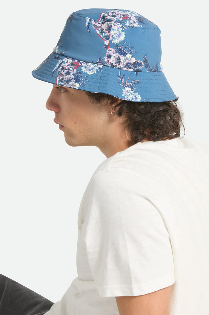 Unisex Eldon Water Packable Bucket Hat in the color Midnight Blue - Men's Side View