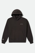 Men's Embroidered Heavyweight Oversized Hoodie in the color Black - Front Product View