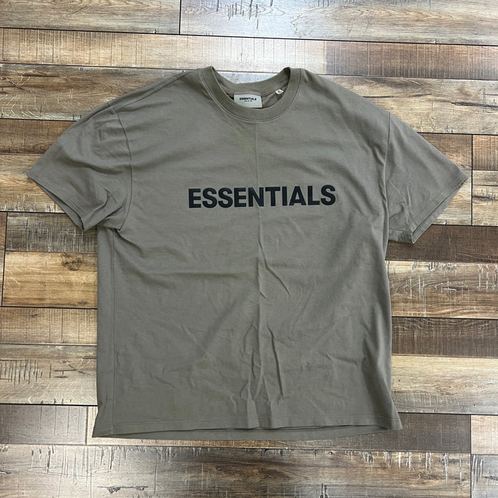 Fear Of God Essentials Taupe Boxy T-shirt Applique Logo Tee