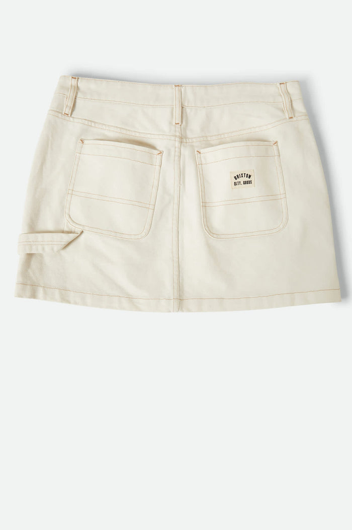 Women's Essex Painter Mini Skirt in the color Egret White - Additional Laydown image