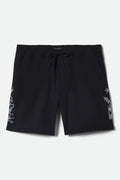 Men's Everyday Stretch Hybrid Short 7" in the color Black/White - Front Product View