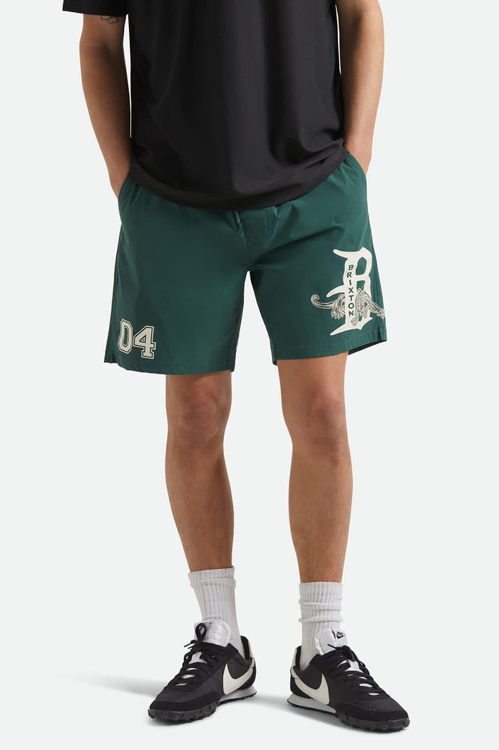 Men's Everyday Stretch Hybrid Short 7" in the color Primal Green - Men's Front View