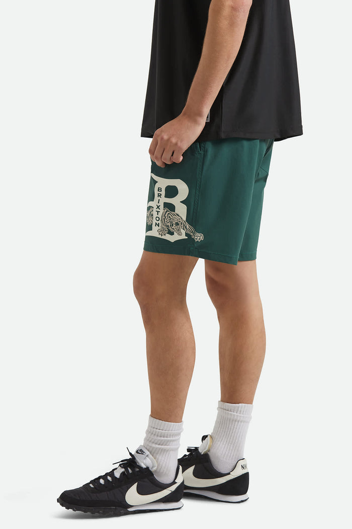 Men's Everyday Stretch Hybrid Short 7" in the color Primal Green - Men's Side View