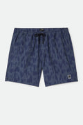Men's Everyday Stretch Hybrid Short 7" in the color Washed Navy Crackle - Front Product Laydown Image