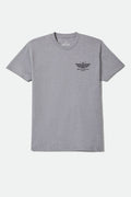 Men's Ewing Standard T-Shirt in the color Heather Grey - Front Product Laydown Image