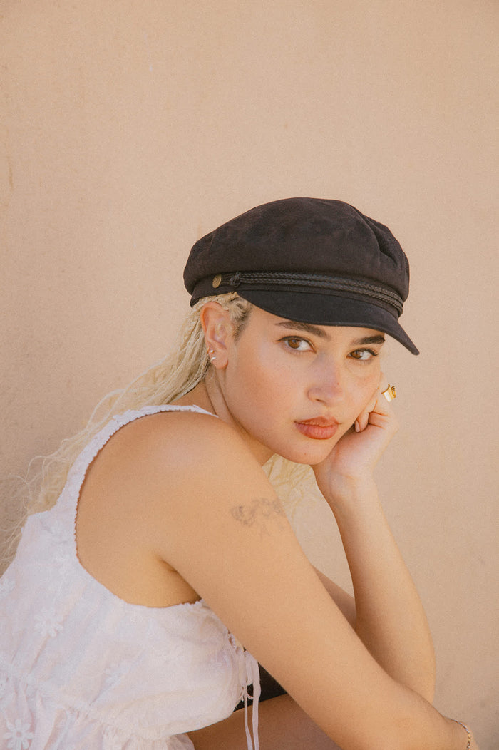 Fiddler Fisherman Cap - Black