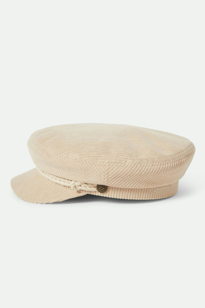 Women's Fiddler Fisherman Cap in the color Macadamia Cord - Additional Laydown image