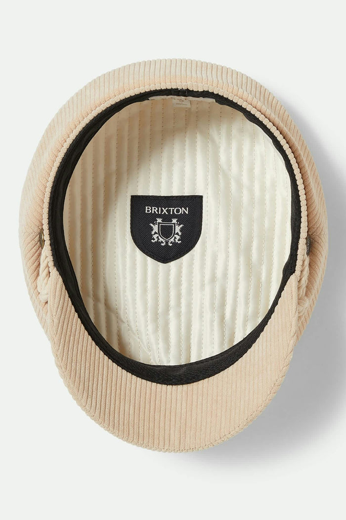Women's Fiddler Fisherman Cap in the color Macadamia Cord - Additional Laydown image
