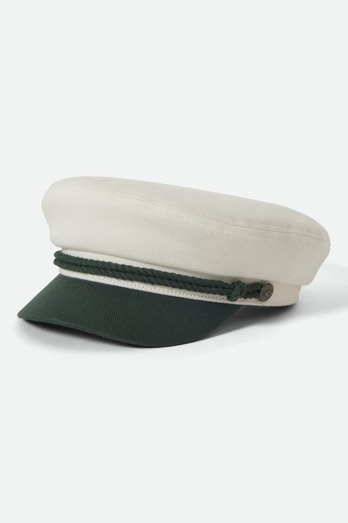 Women's Fiddler Fisherman Cap in the color Primal Green/Whitecap - Front Product View