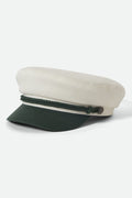 Women's Fiddler Fisherman Cap in the color Primal Green/Whitecap - Front Product View
