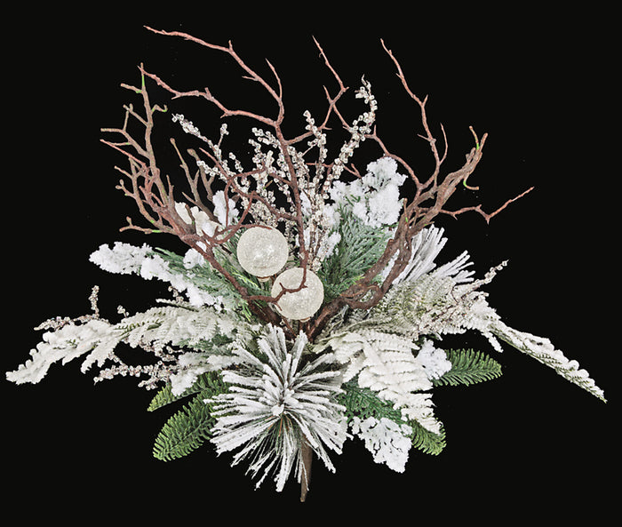 Flocked Bush with Ornament