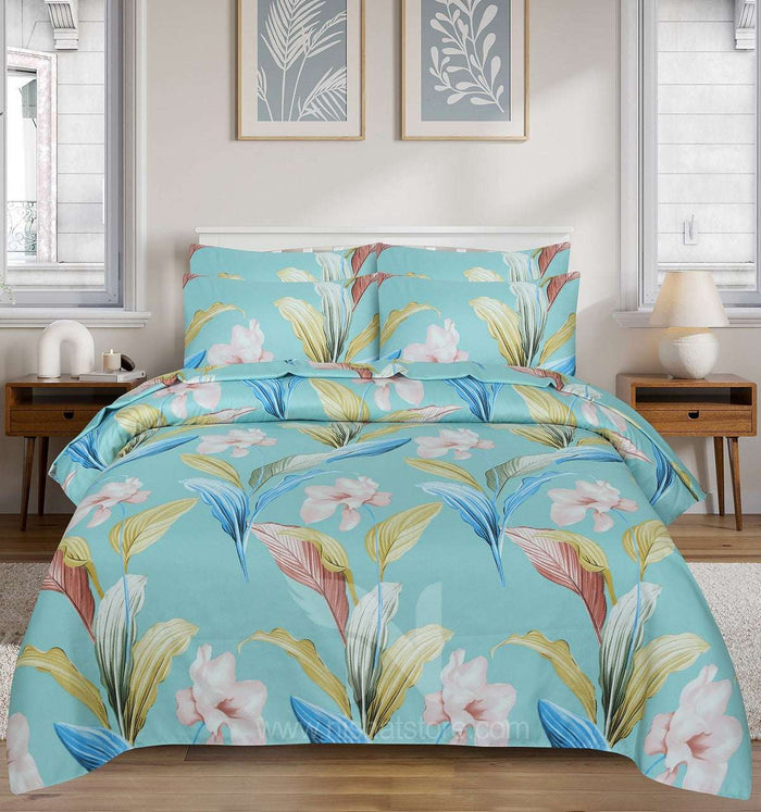 Floral Quilt Cover 6 Pcs Design 218 - Nishat Creative Store
