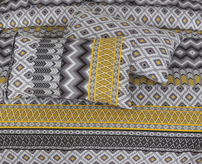 Floral Reversible Cotton Quilt Cover 6 Pcs Design 199 - Nishat Creative Store
