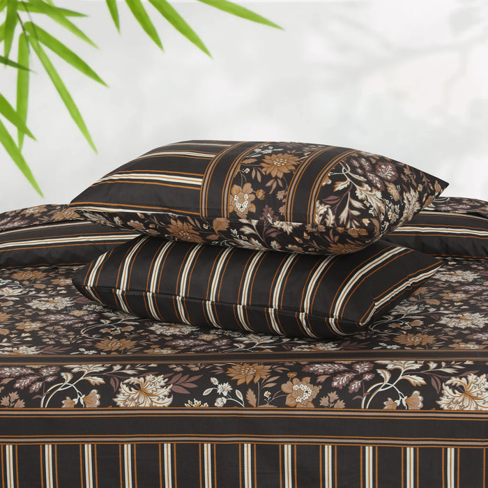Floral Reversible Cotton Quilt Cover 6 Pcs Design 200 - Nishat Creative Store